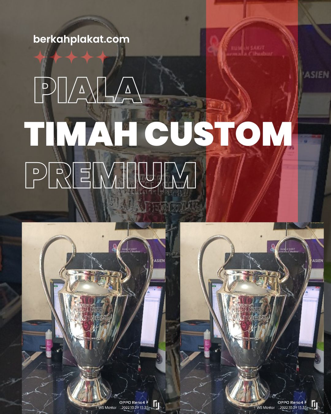 Piala Timah Custom Premium Terdekat Jakarta