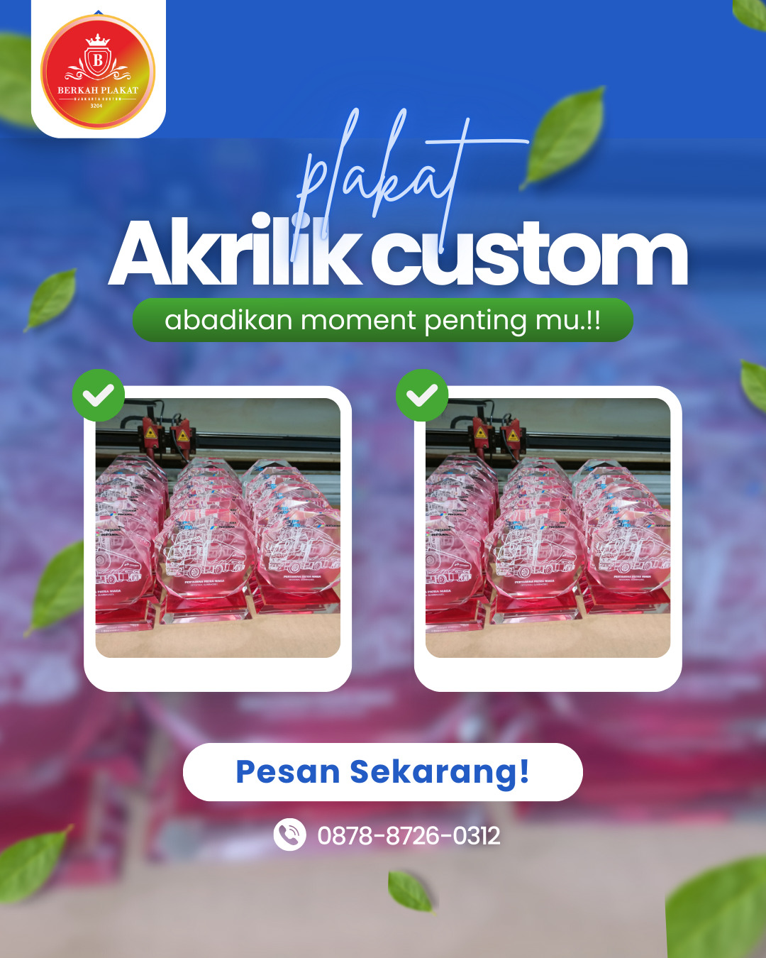 Custom Plakat Akrilik 1cm