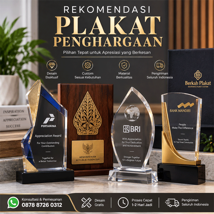 rekomendasi plakat penghargaan